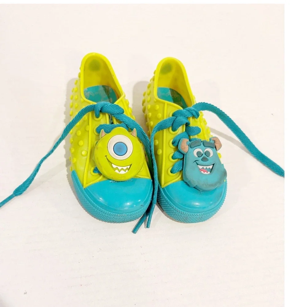 Mini Melissa‎ Disney Monsters Inc Mike Sulley Jelly Sneakers Green Blue Size 8